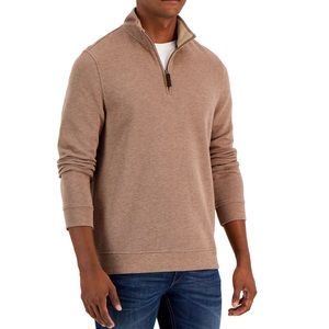 Club Room Bird’s Eye Quarter Zip Pullover